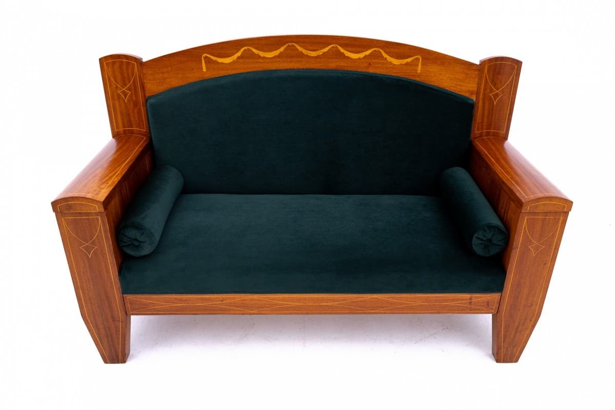 Mahogany Sofa, Art Nouveau, Northern Europe, 1890s - 49659