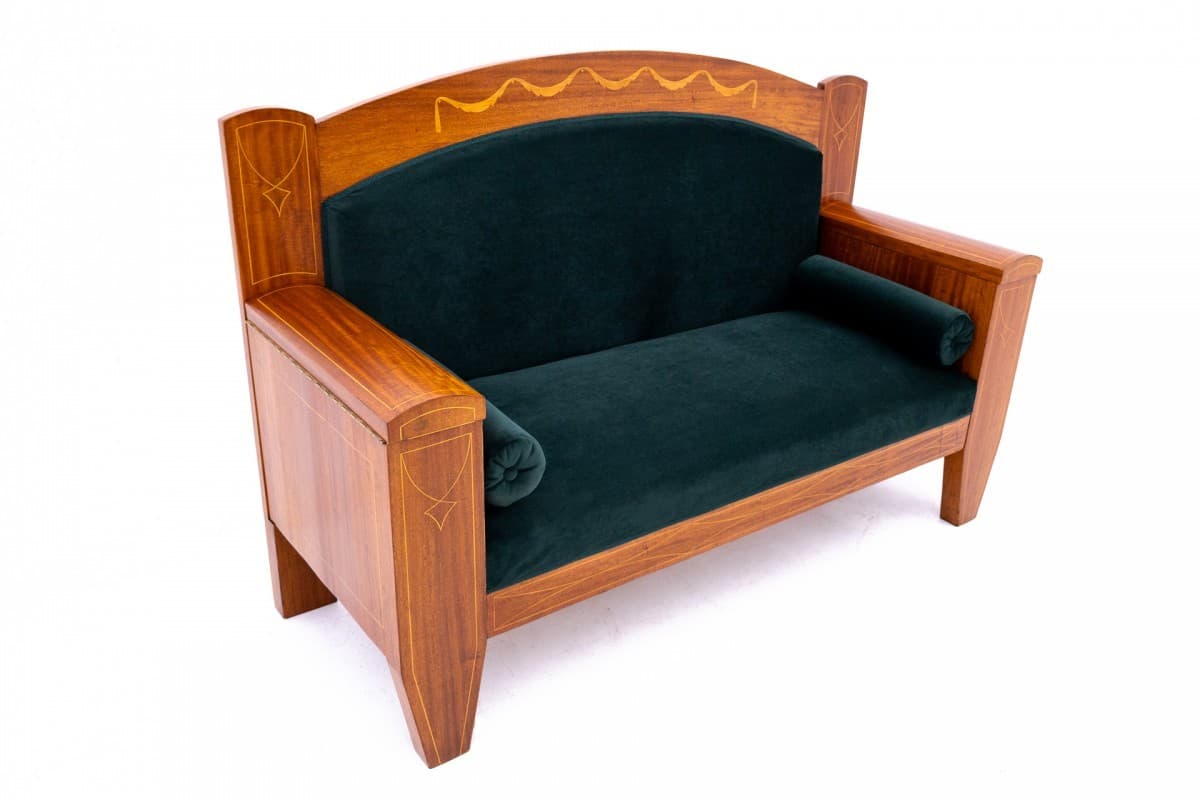 Mahogany Sofa, Art Nouveau, Northern Europe, 1890s - 49660