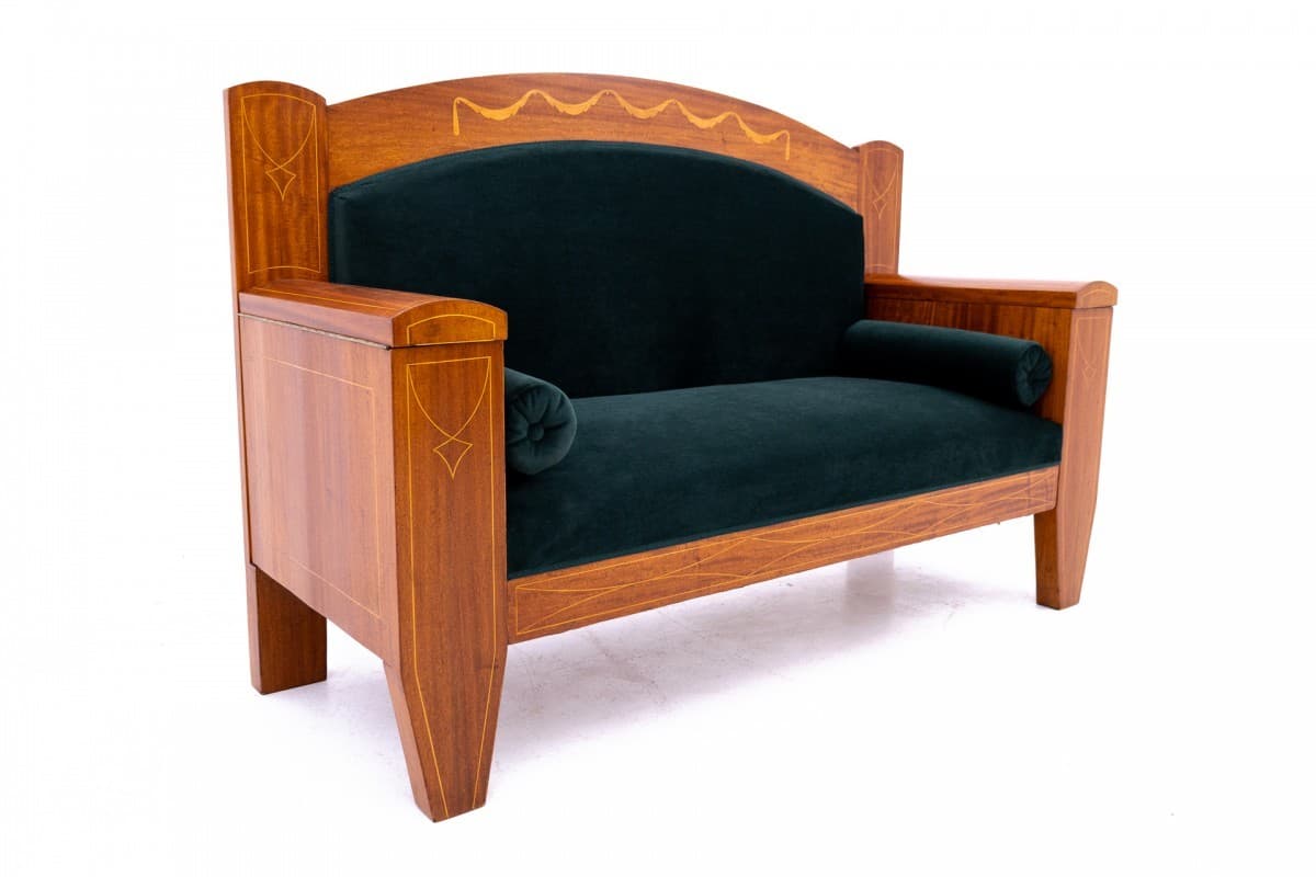 Mahogany Sofa, Art Nouveau, Northern Europe, 1890s - 49662