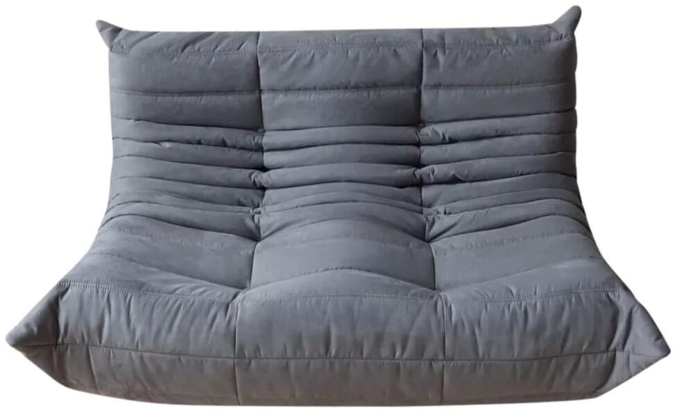 Sofa Togo dwuosobowa, mikrofibra szara - 65428