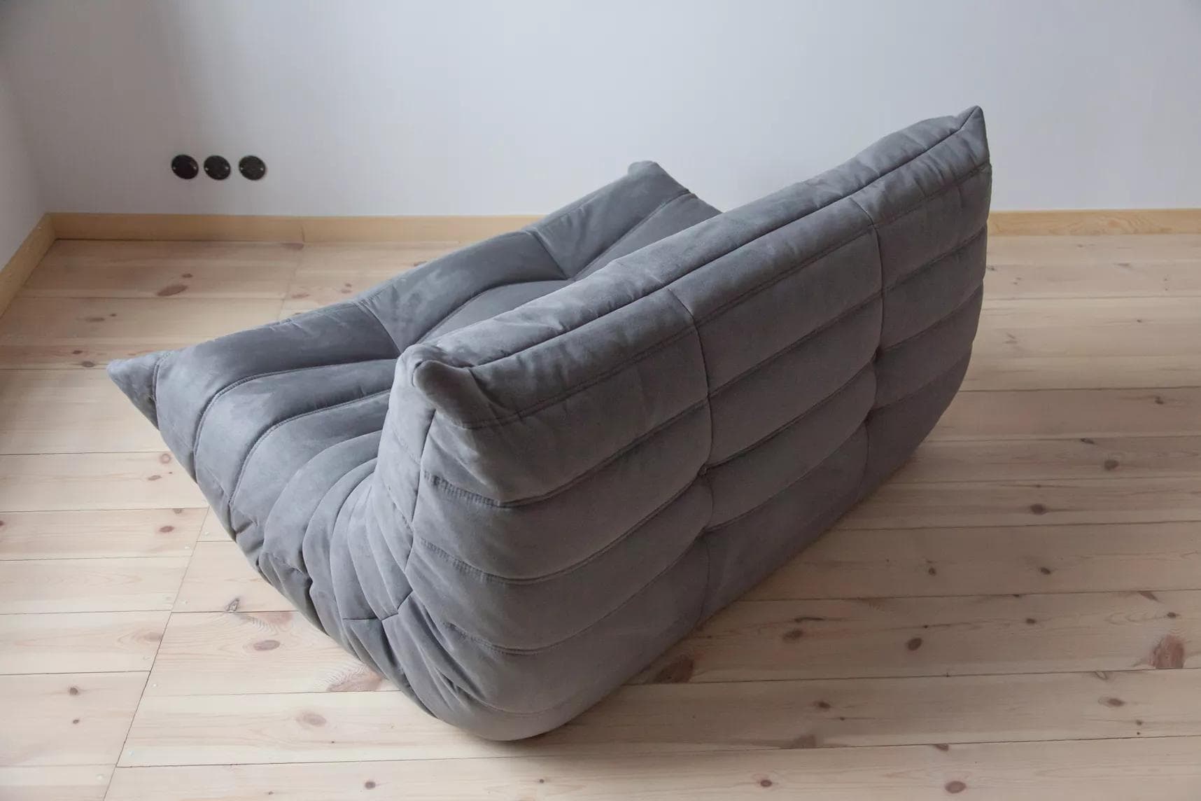 Sofa Togo dwuosobowa, mikrofibra szara - 166259