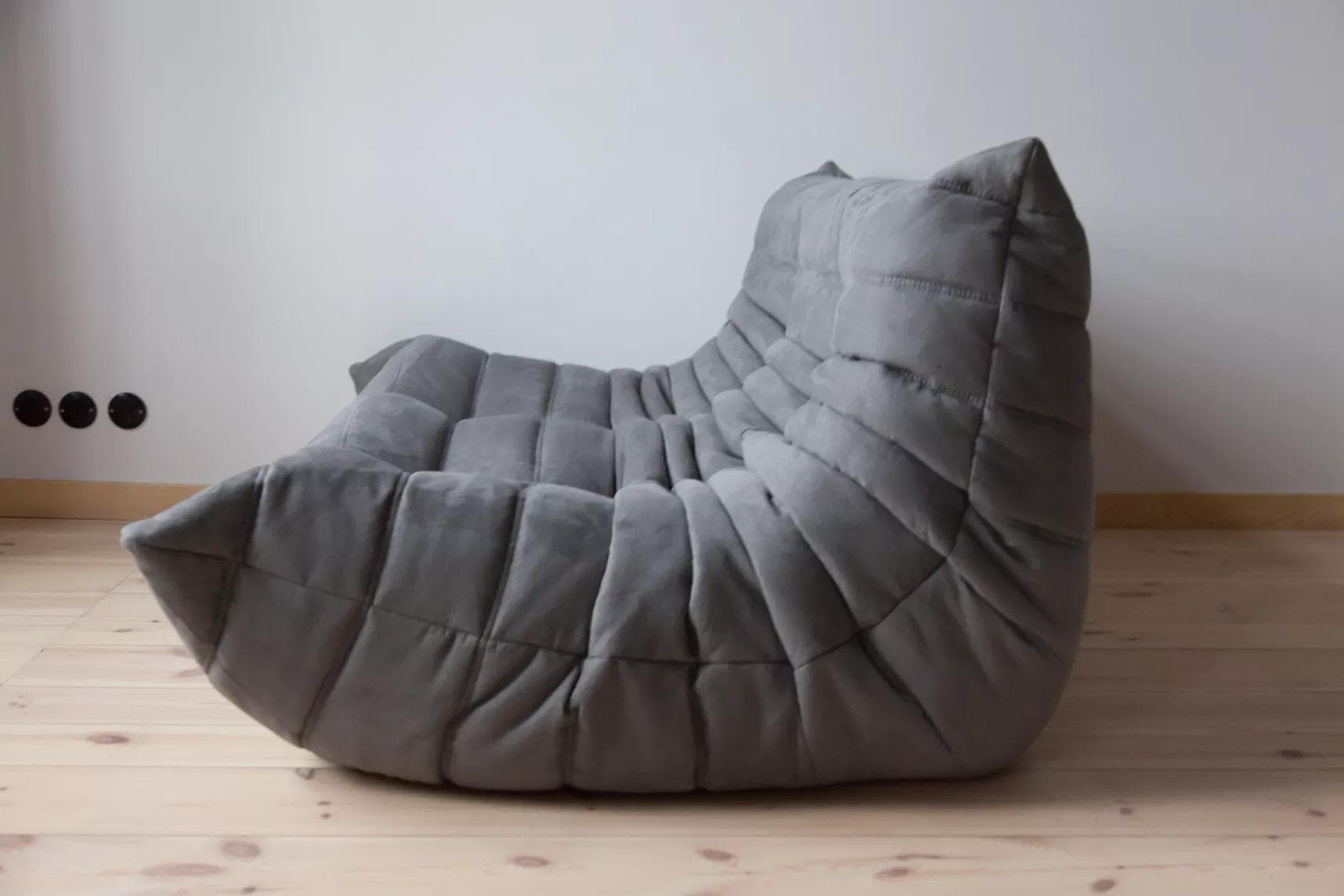 Sofa Togo dwuosobowa, mikrofibra szara - 166260