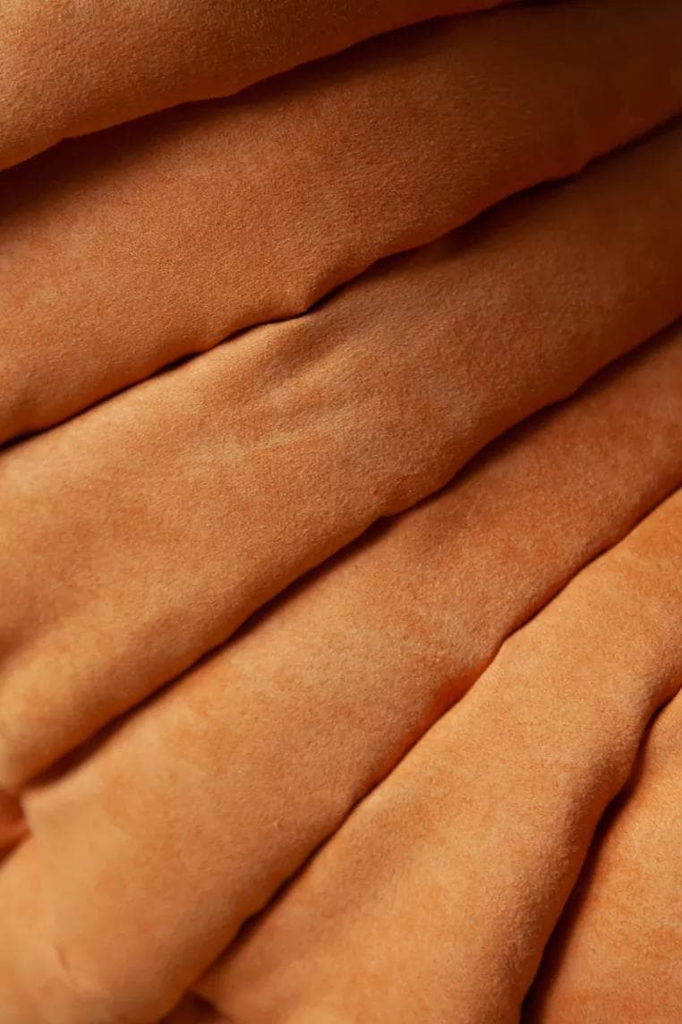 Fotel wypoczynkowy Togo z podnóżkiem, mikrofibra pomarańcz - 166116