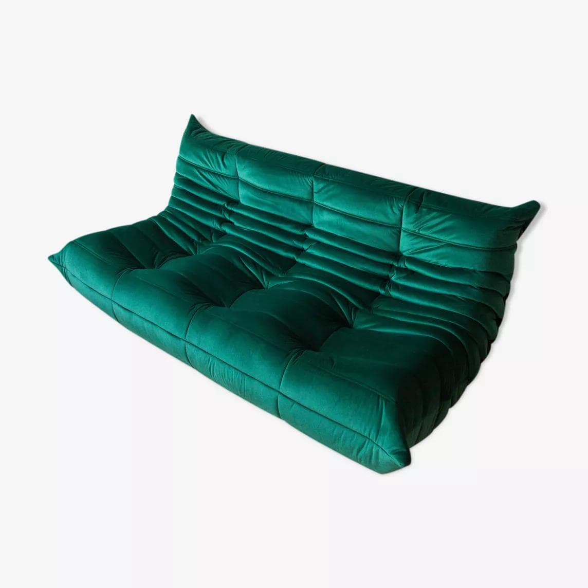 Sofa Togo trzyosobowa, velvet zielony szmaragd - 166444