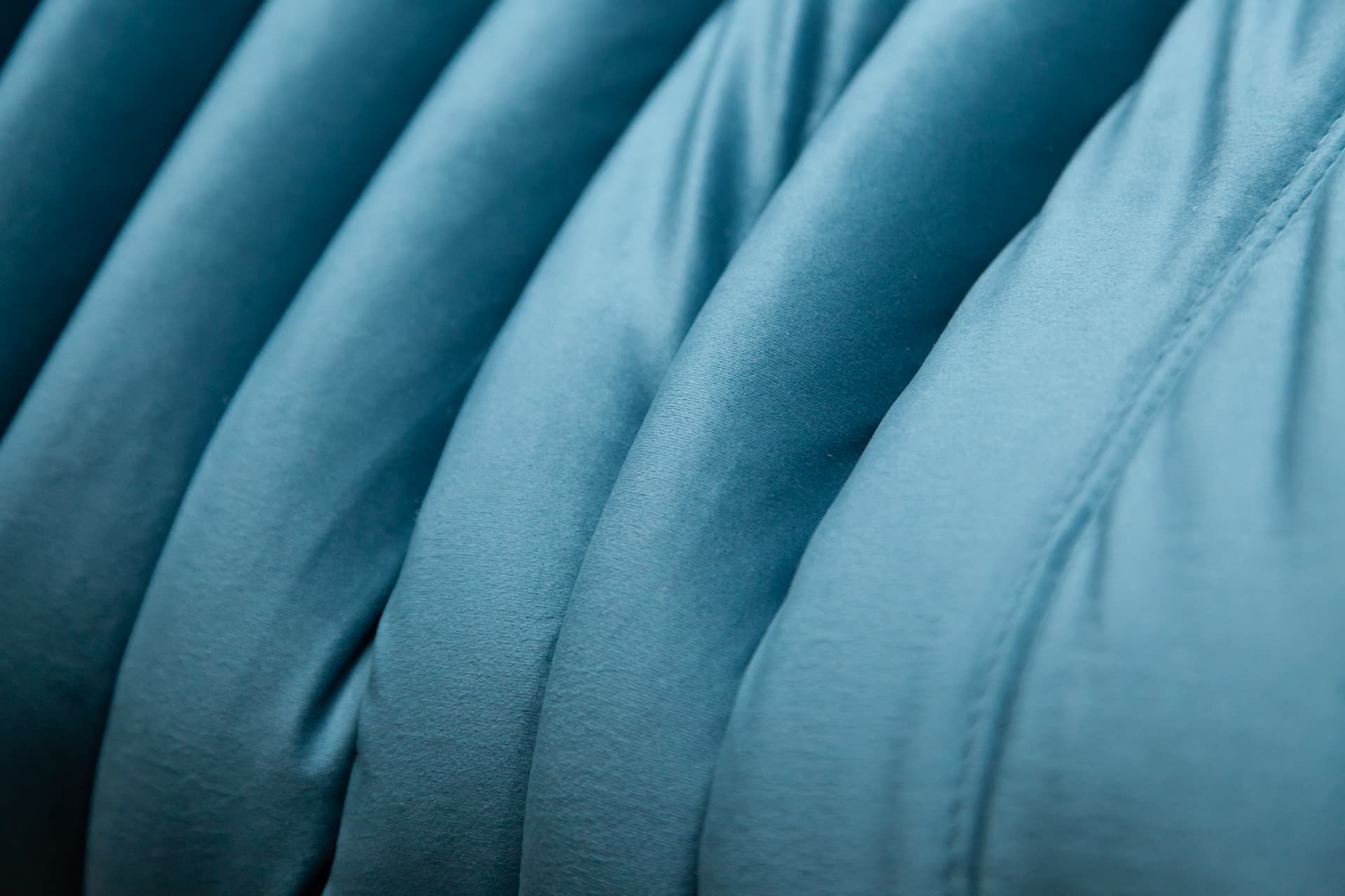 Sofa Togo trzyosobowa, velvet błękitny morski - 166466