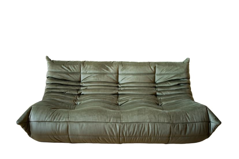 Sofa Togo trzyosobowa, velvet zielony khaki