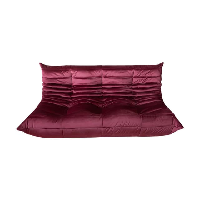 Sofa Togo trzyosobowa, velvet bordowy - WYMIARY