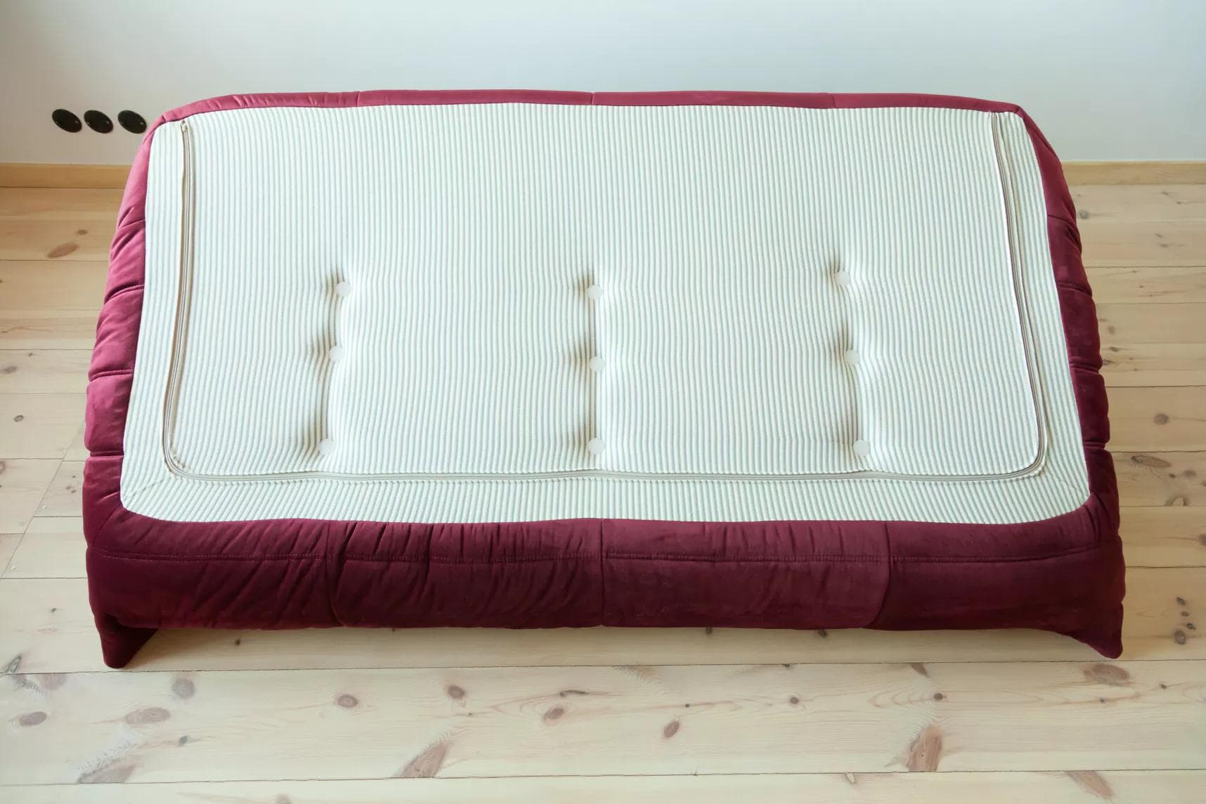 Sofa Togo trzyosobowa, velvet bordowy - 166603