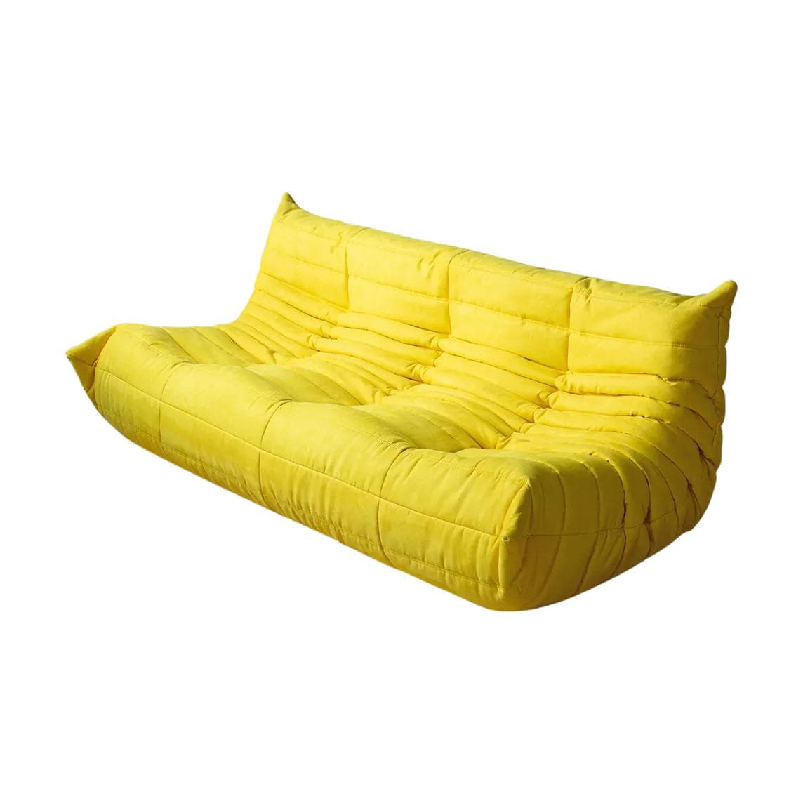 Sofa Togo trzyosobowa, mikrofibra cytrynowy żółty