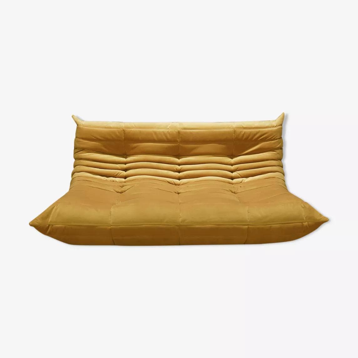 Sofa Togo dwuosobowa, velvet musztardowy żółty - 166026