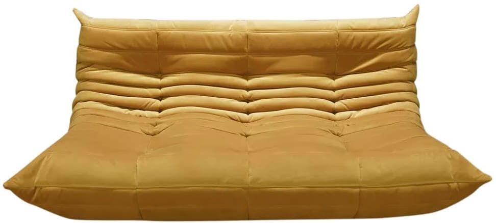 Sofa Togo dwuosobowa, velvet musztardowy żółty - 59414