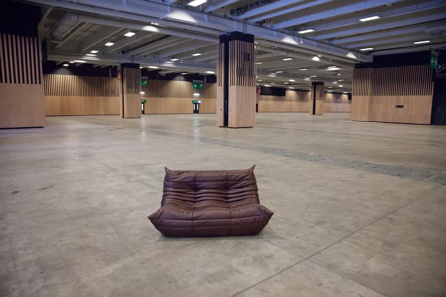 Sofa Togo dwuosobowa, skóra czekoladowy brąz - 166356