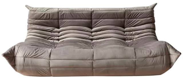 Sofa Togo trzyosobowa, velvet szary ciepły - WYMIARY