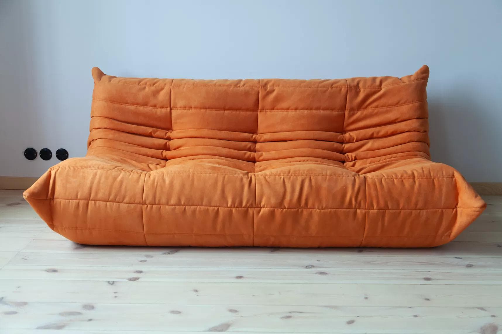 Sofa Togo trzyosobowa, mikrofibra pomarańcz - 166405