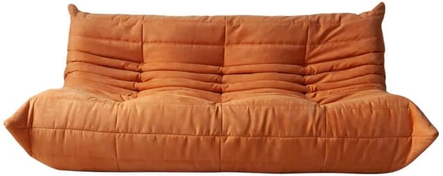 Sofa Togo trzyosobowa, mikrofibra pomarańcz - WYMIARY