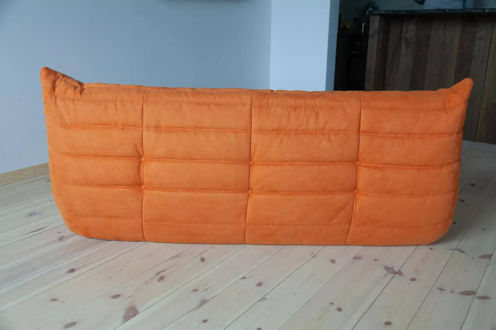 Sofa Togo trzyosobowa, mikrofibra pomarańcz - 166413
