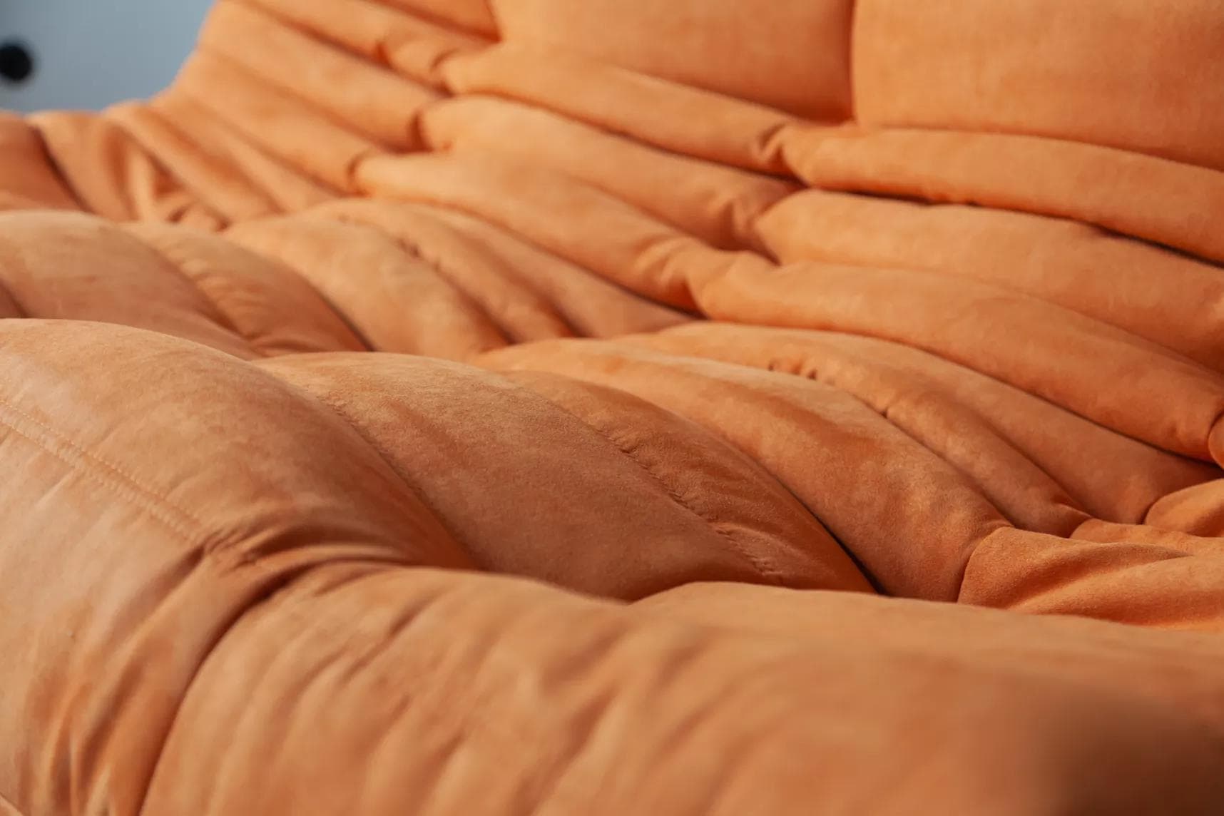 Sofa Togo trzyosobowa, mikrofibra pomarańcz - 166402