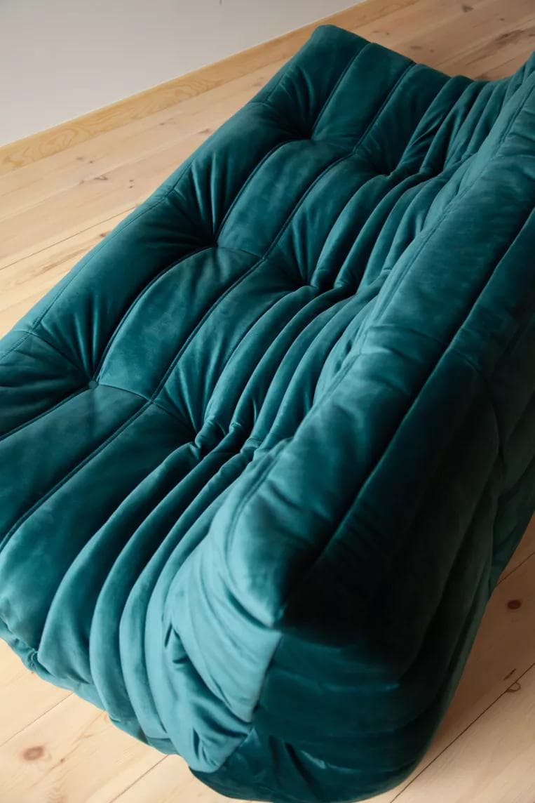 Sofa Togo trzyosobowa, velvet zielony cyraneczka - 166371