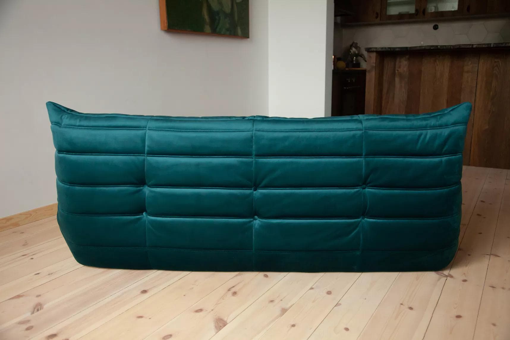 Sofa Togo trzyosobowa, velvet zielony cyraneczka - 166367