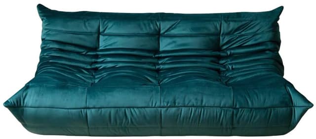 Sofa Togo trzyosobowa, velvet zielony cyraneczka - WYMIARY