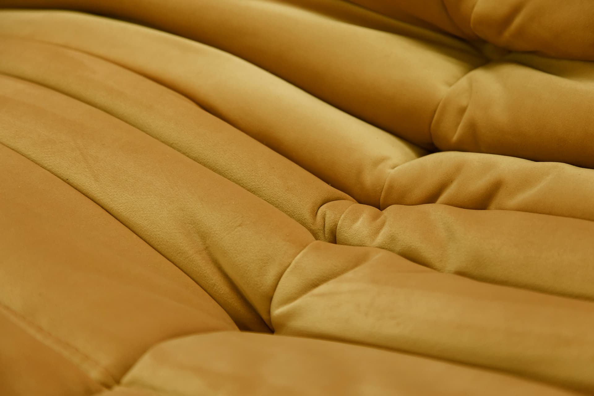 Zestaw wypoczynkowy Togo 5 części, velvet musztardowy żółty - 166608