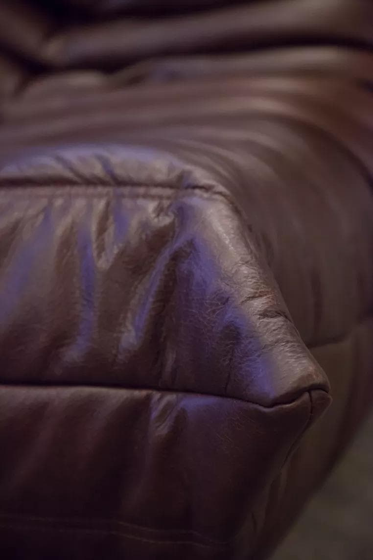 Zestaw wypoczynkowy Togo 5 części, skóra czekoladowy brąz - 166721