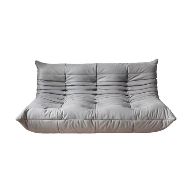 Sofa Togo trzyosobowa, skóra szara madras - WYMIARY