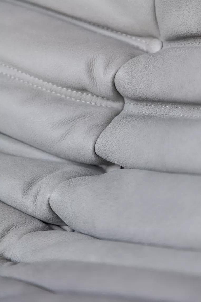 Sofa Togo trzyosobowa, skóra szara madras - 165957