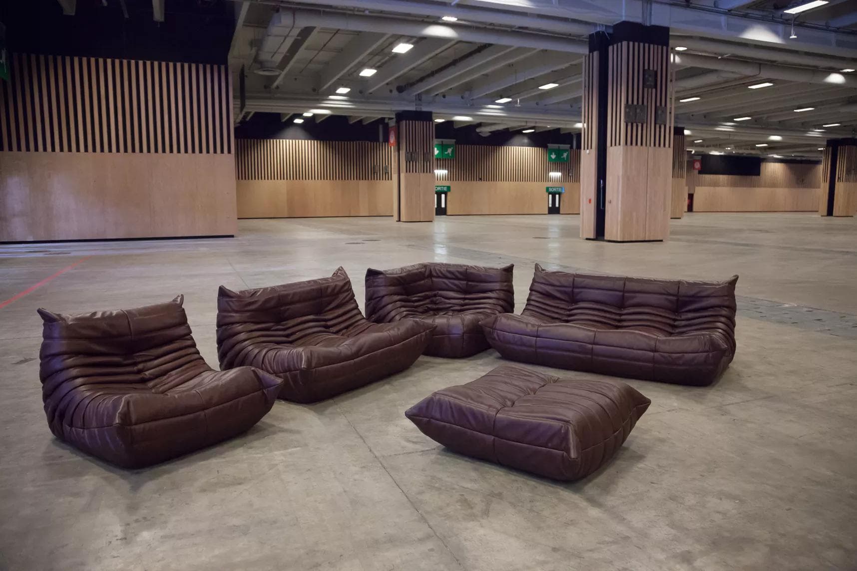 Sofa Togo trzyosobowa, skóra czekoladowy brąz - 166698