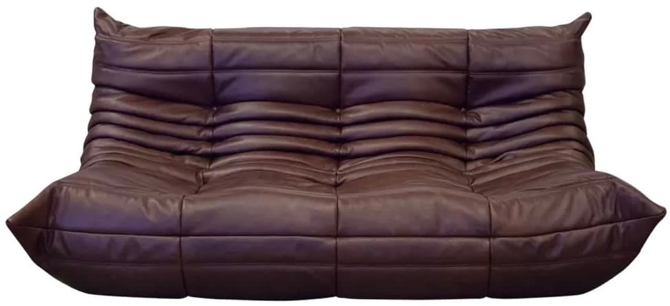 Sofa Togo trzyosobowa, skóra czekoladowy brąz - 59470