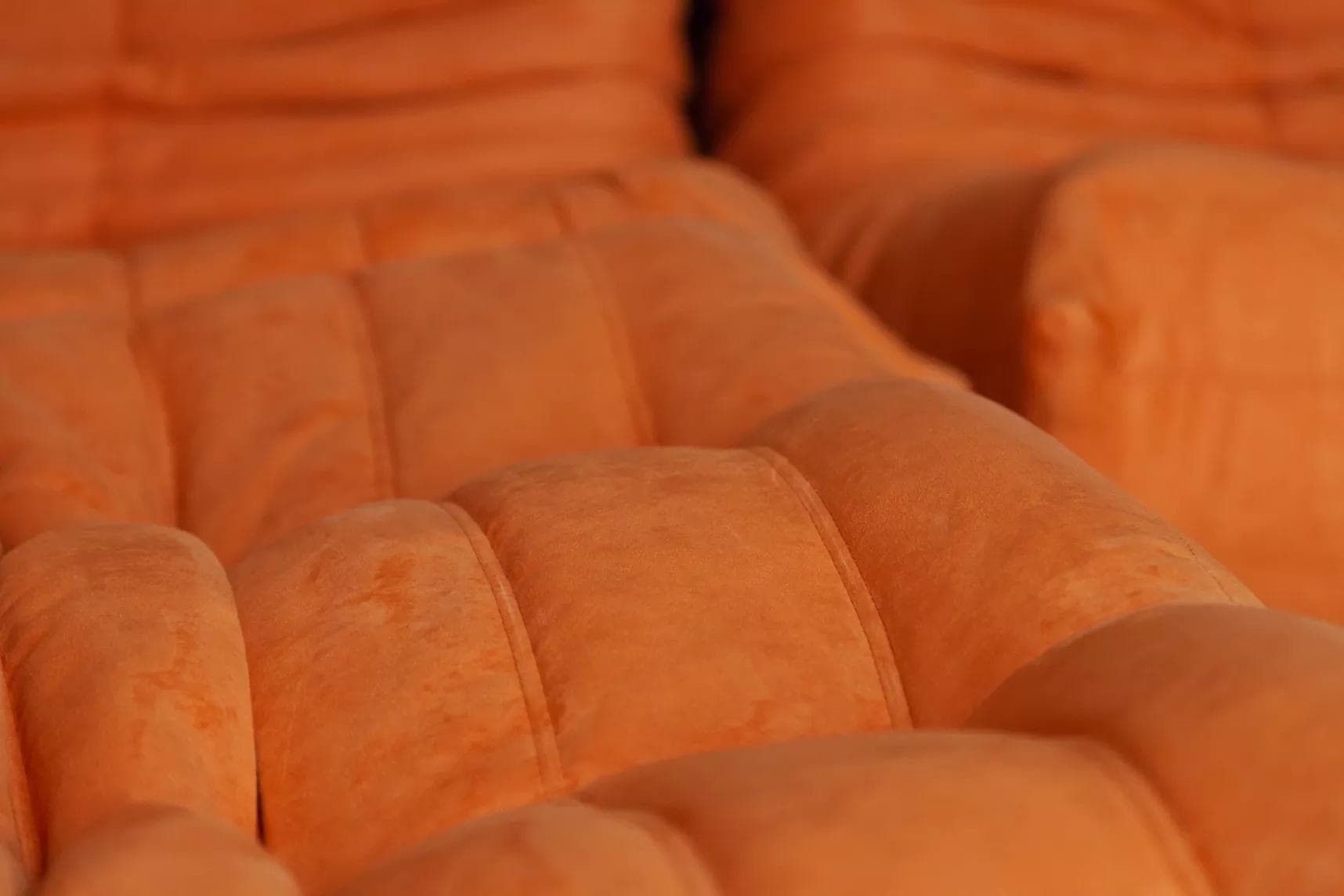 Zestaw wypoczynkowy Togo 5 części, mikrofibra pomarańcz - 166643