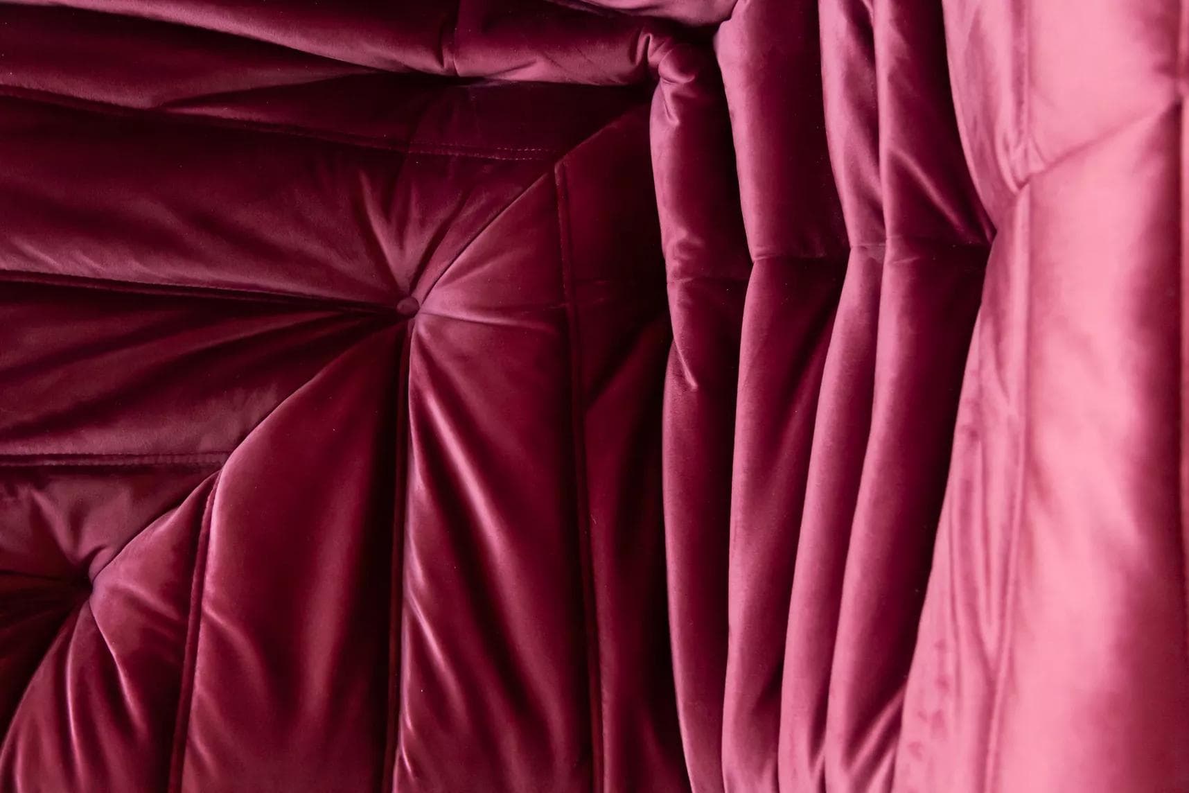 Narożnik Togo, velvet bordowy - 166212