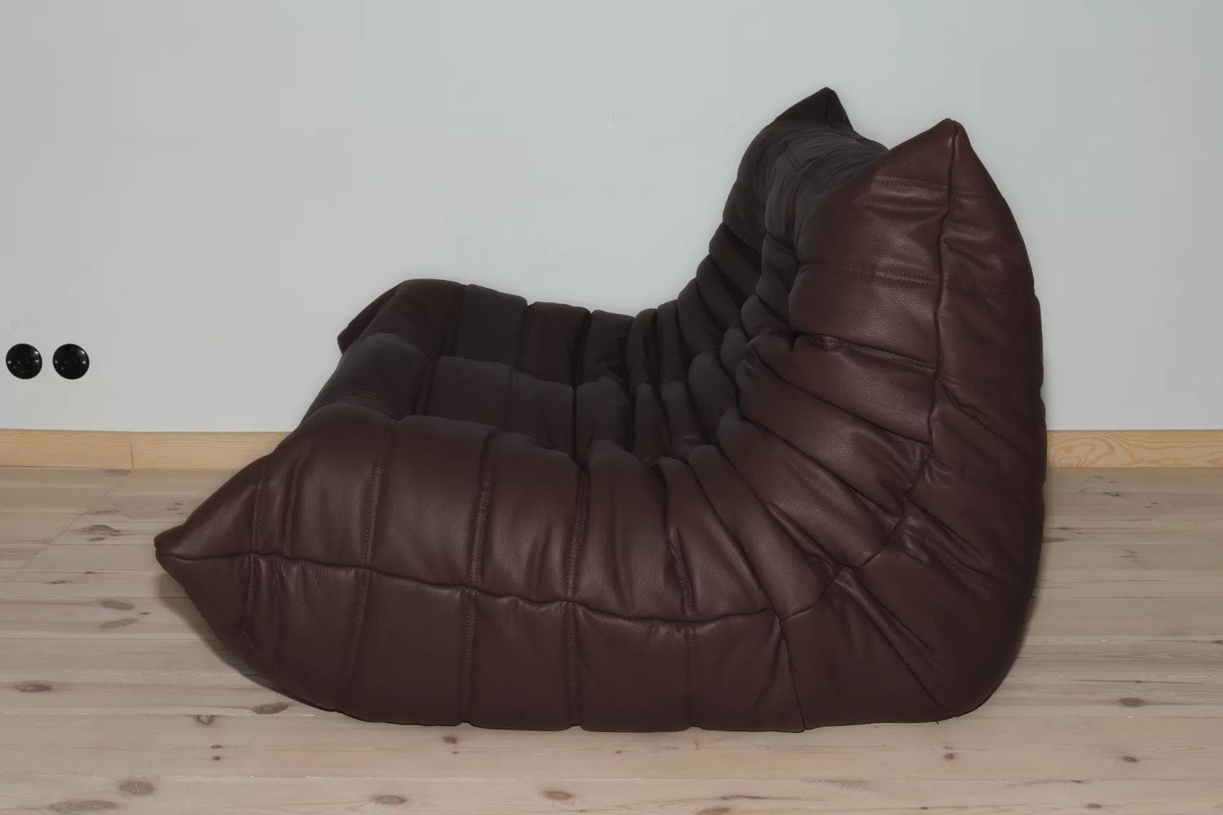 Sofa Togo dwuosobowa, skóra brązowa madras - 166302