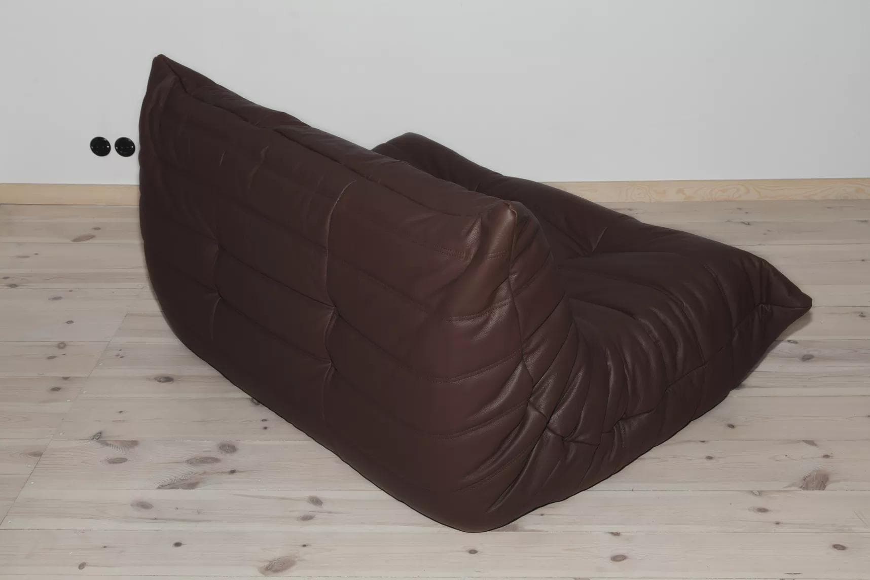 Sofa Togo dwuosobowa, skóra brązowa madras - 166299