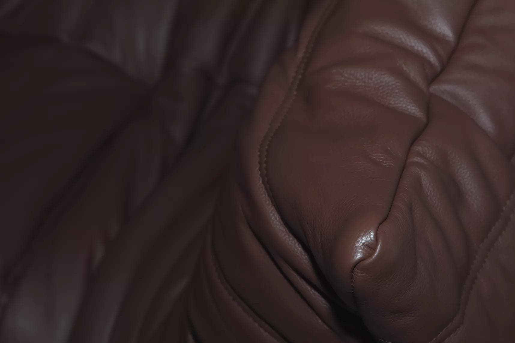 Sofa Togo trzyosobowa, skóra brązowa madras - 166683