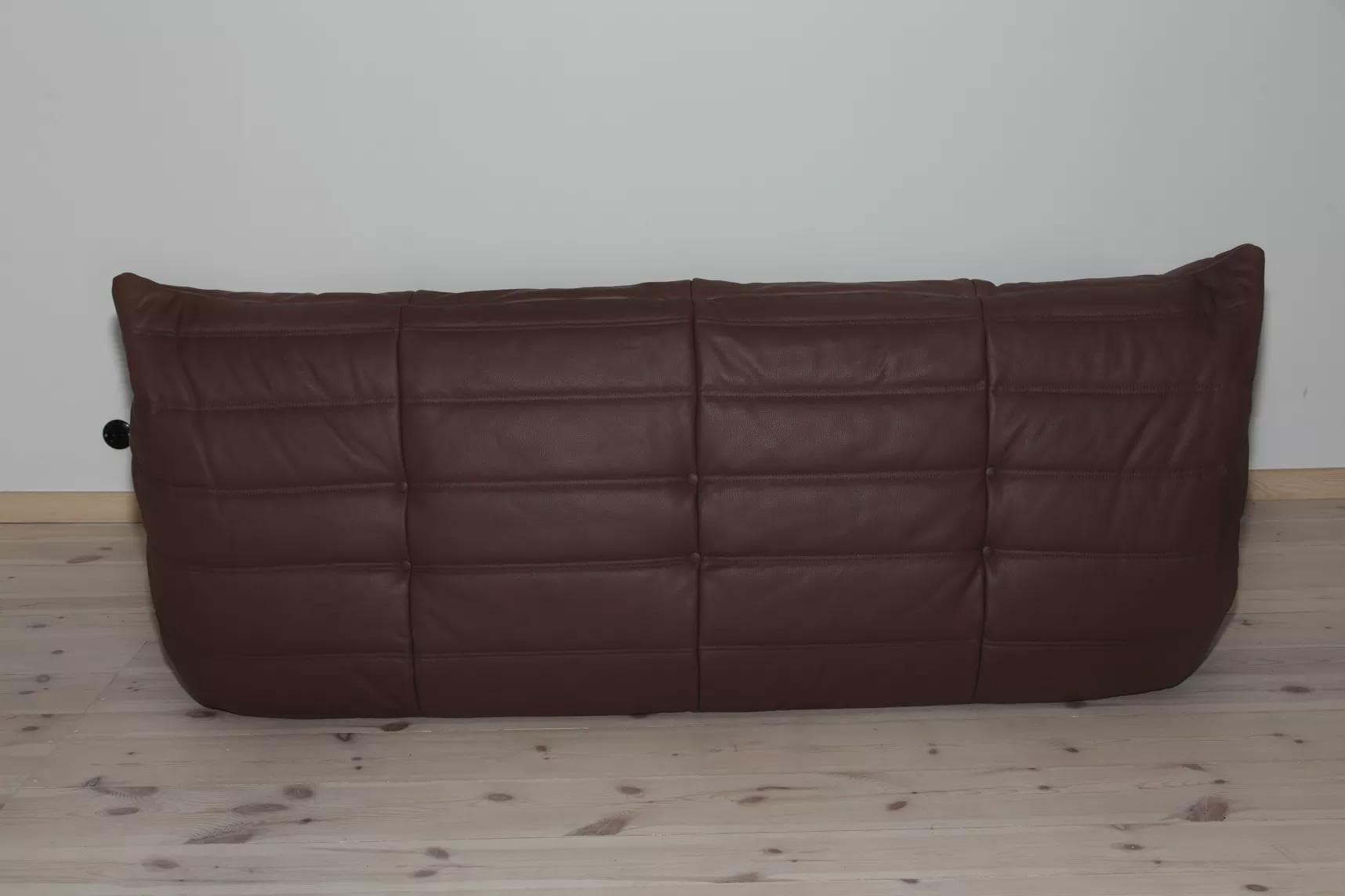 Sofa Togo trzyosobowa, skóra brązowa madras - 166692