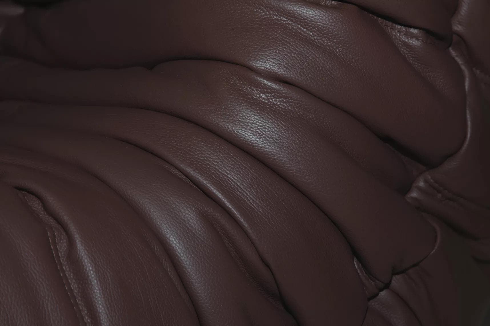 Sofa Togo trzyosobowa, skóra brązowa madras - 166691