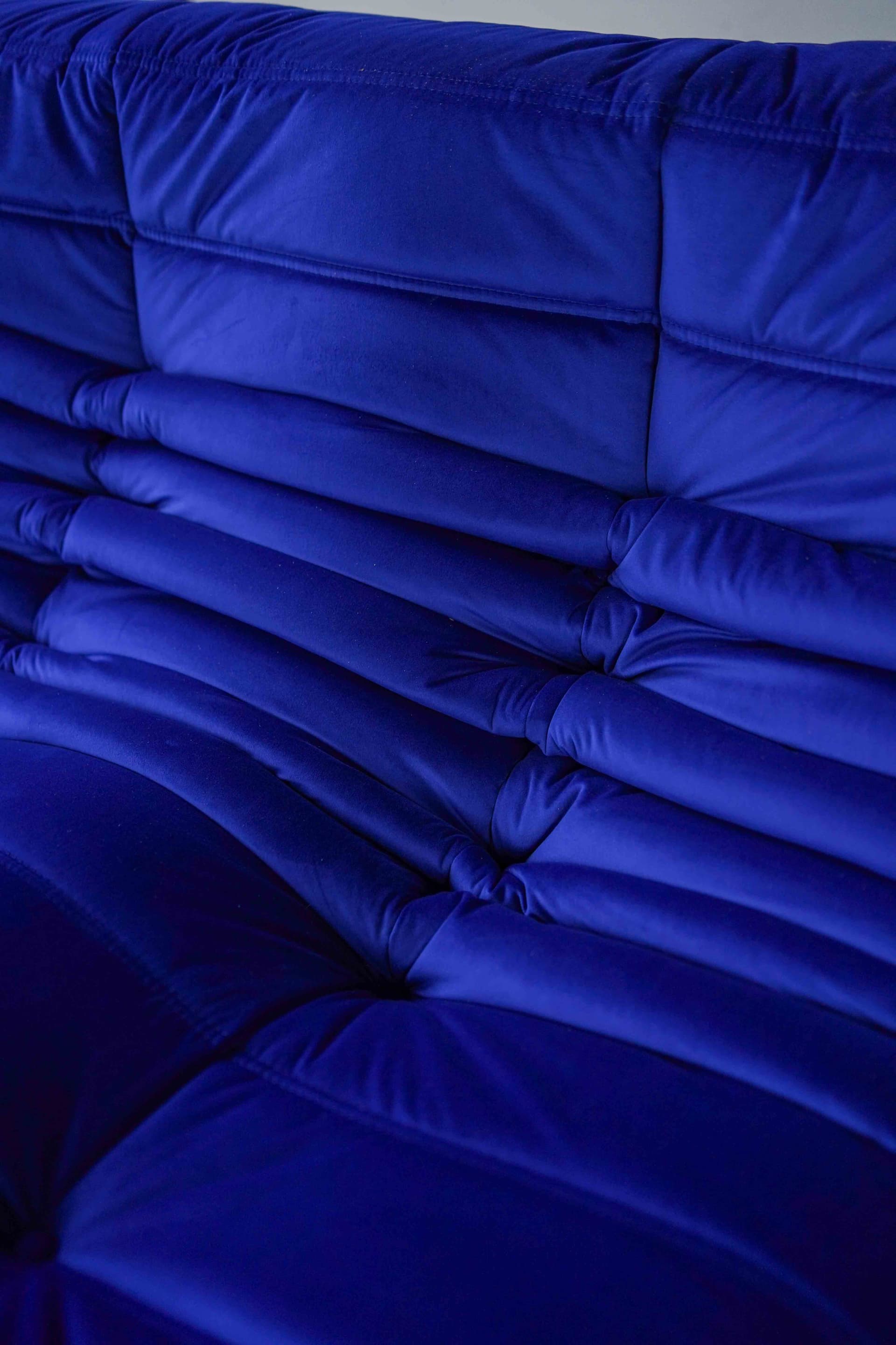 Sofa Togo trzyosobowa, velvet kobalt - 166757