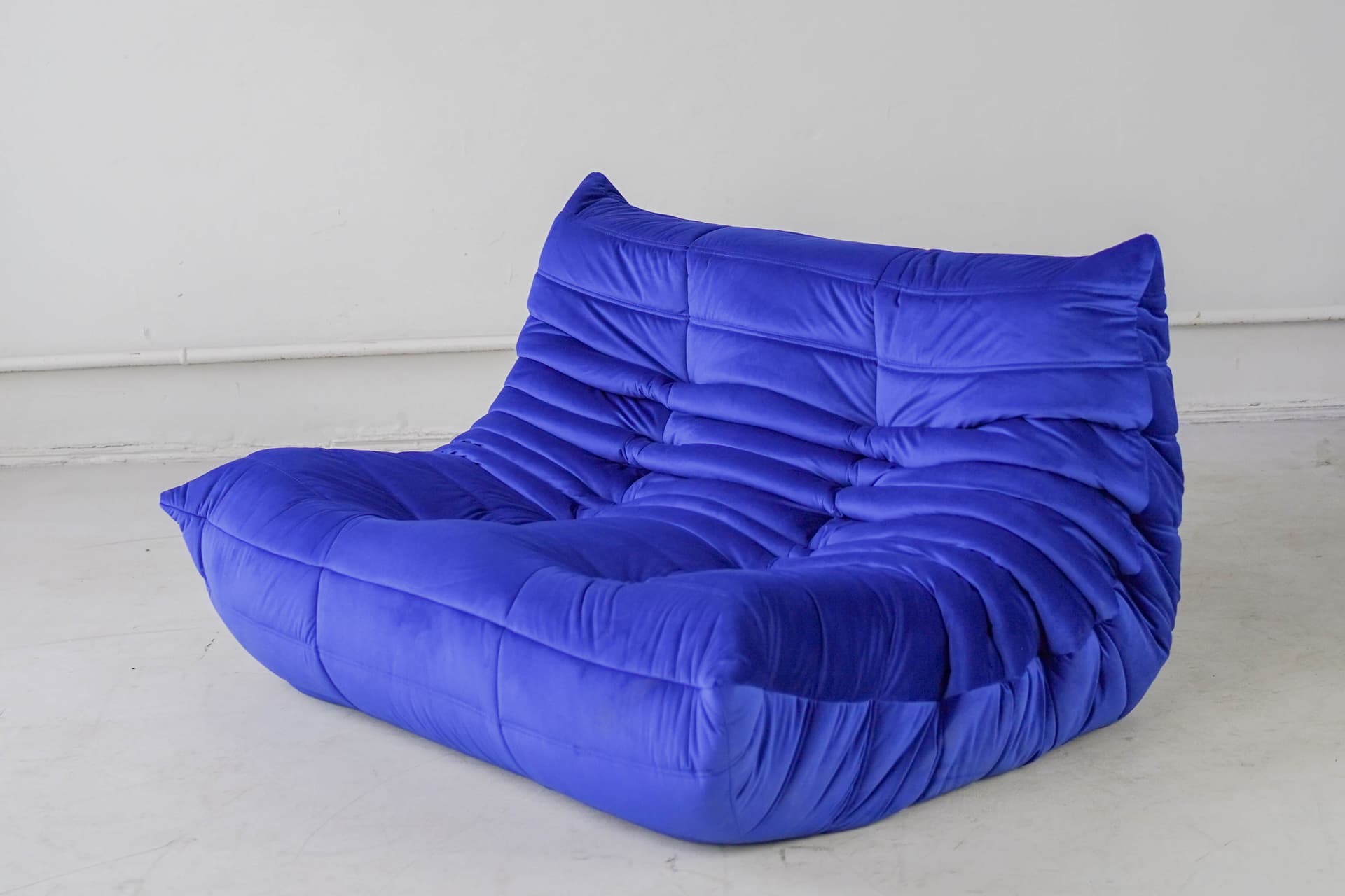 Sofa Togo dwuosobowa, velvet kobalt - 390892