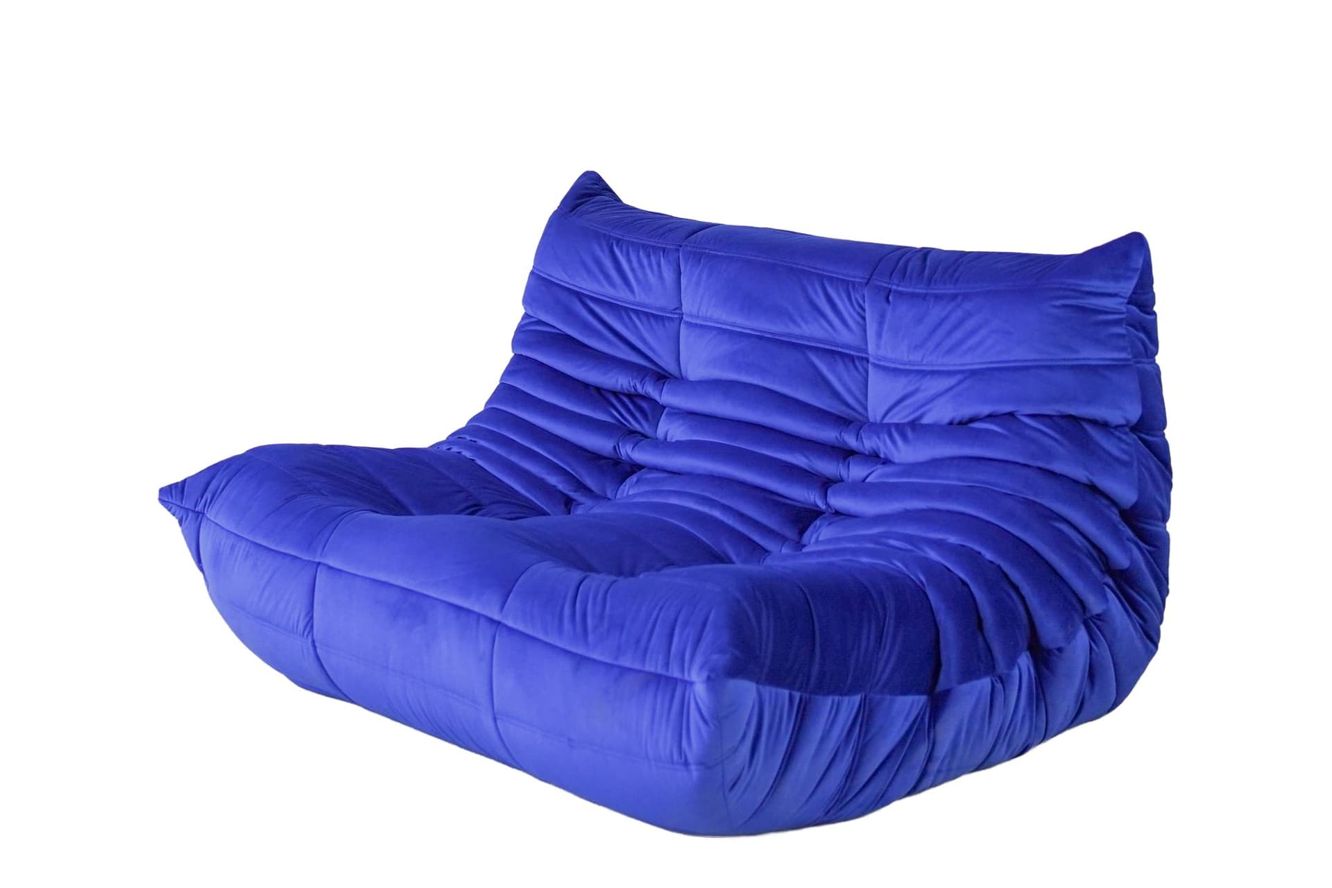 Sofa Togo dwuosobowa, velvet kobalt