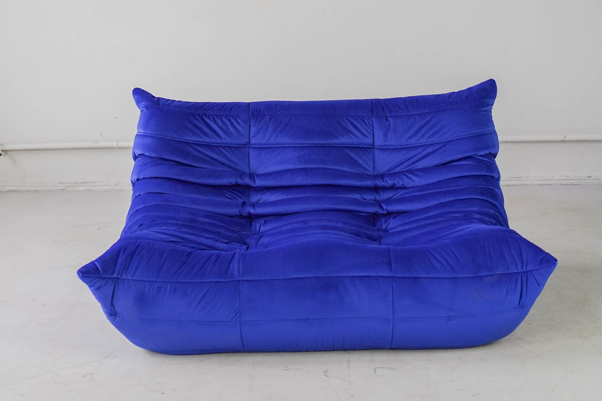 Sofa Togo dwuosobowa, velvet kobalt - 390896