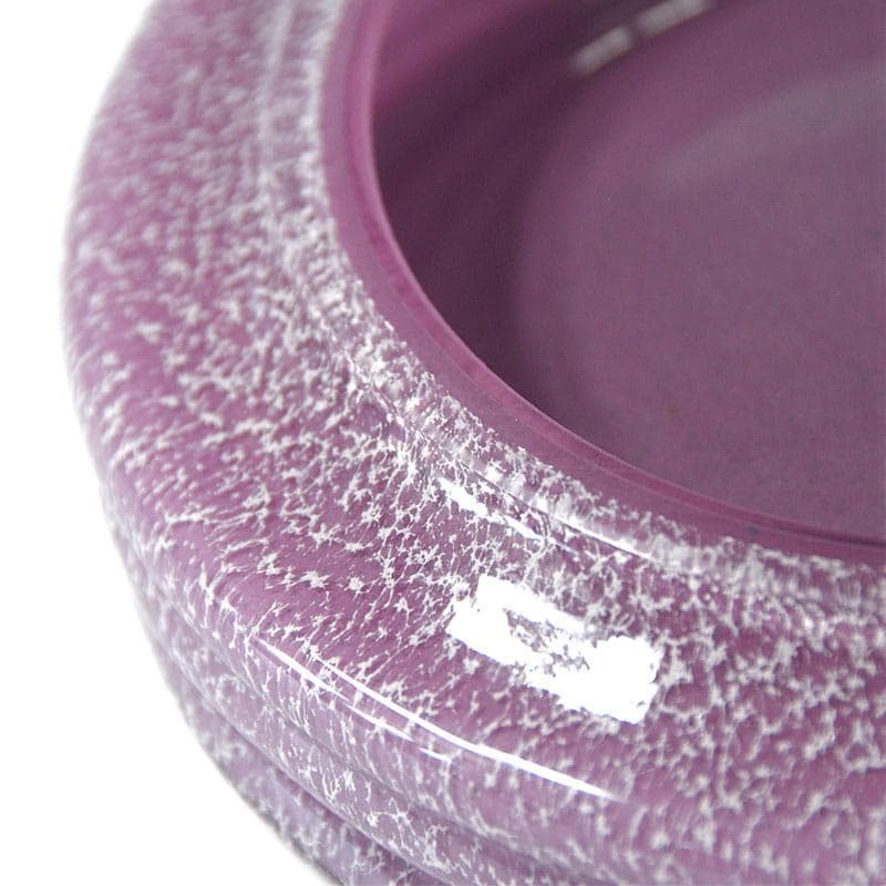 Fioletowa szklana patera, Włochy, lata 80. - 4949