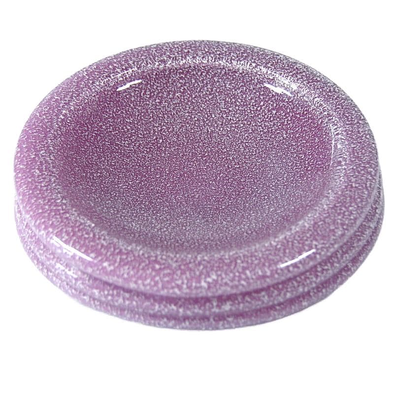 Fioletowa szklana patera, Włochy, lata 80. - 4943