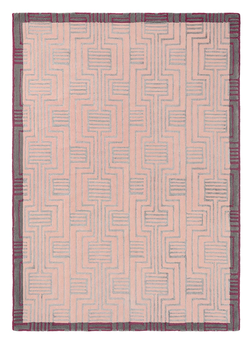 Dywan Kinmo Pink 140x200 cm różowy, wełna, wiskoza, Ted Baker