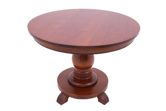 Mahoniowy okrągły stół, Europa Północna, przełom XIX i XX wieku - WYMIARY