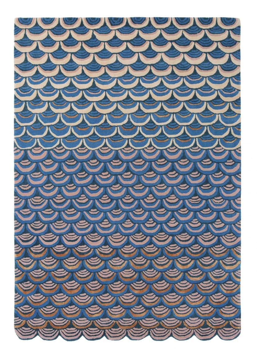 Dywan Masquerade Blue 140x200 cm, niebieski, wełna, Ted Baker