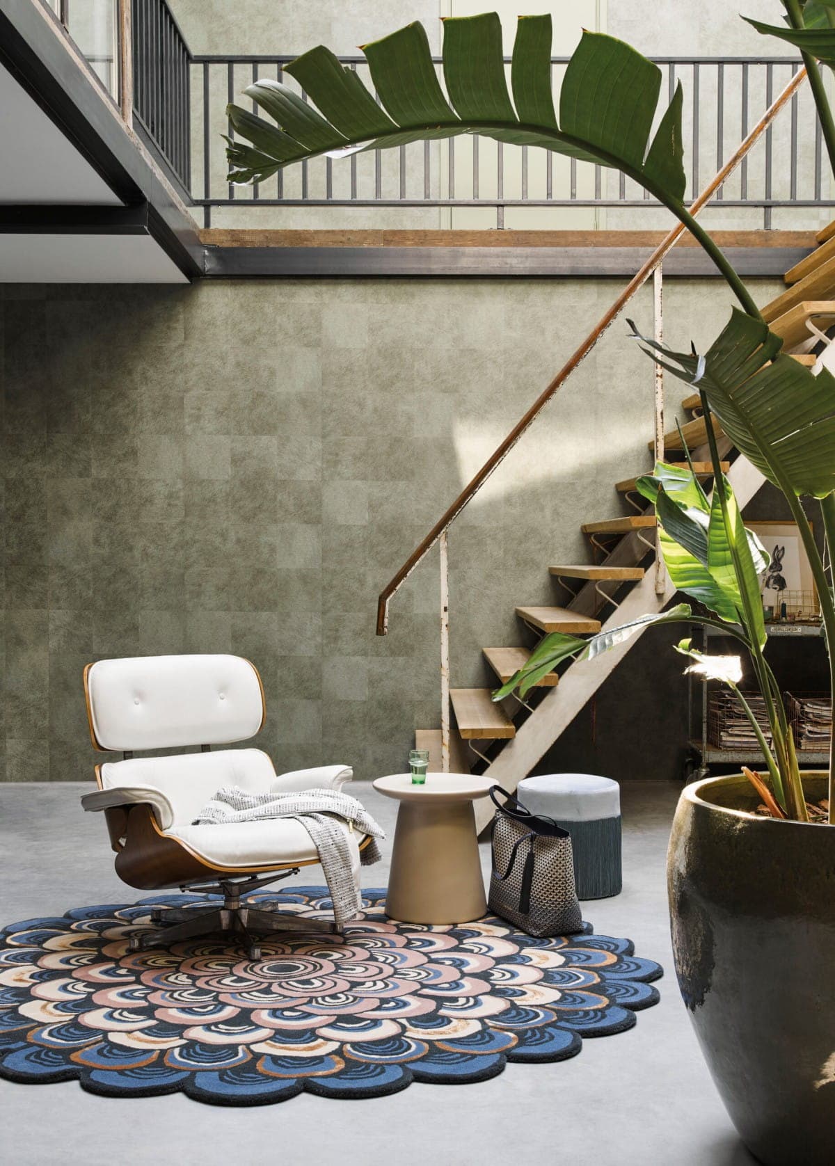 Dywan Masquerade Round Blue 200x200 cm niebieski, różowy, wełna, Ted Baker - 148186