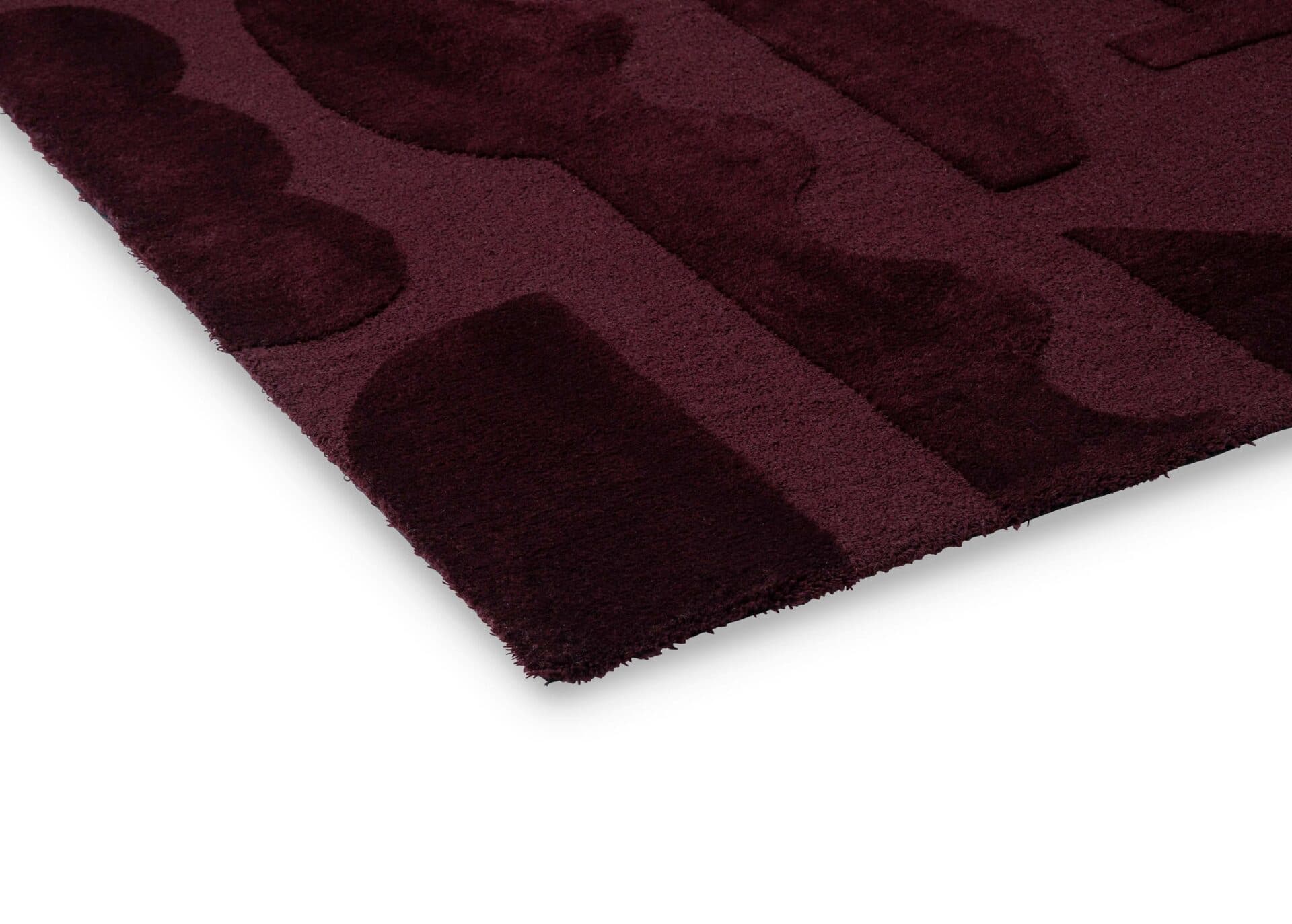 Rug Mural Burgundy 250x350 cm maroon, wool, Brink & Campman - 55654