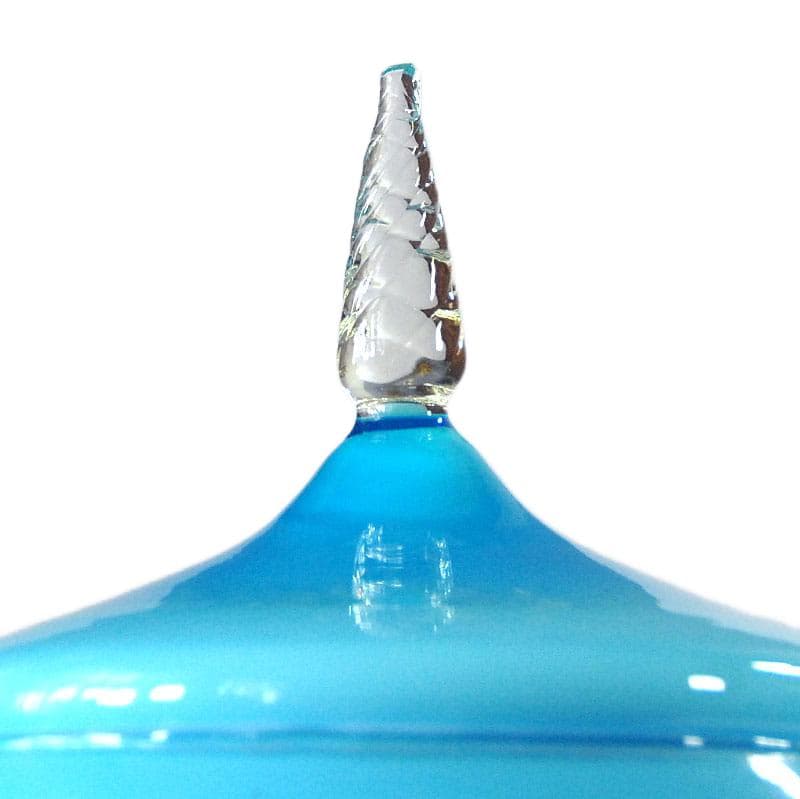 Błękitna bomboniera szklana, dla Opaline de Versailles, Francja, lata 60. - 4988