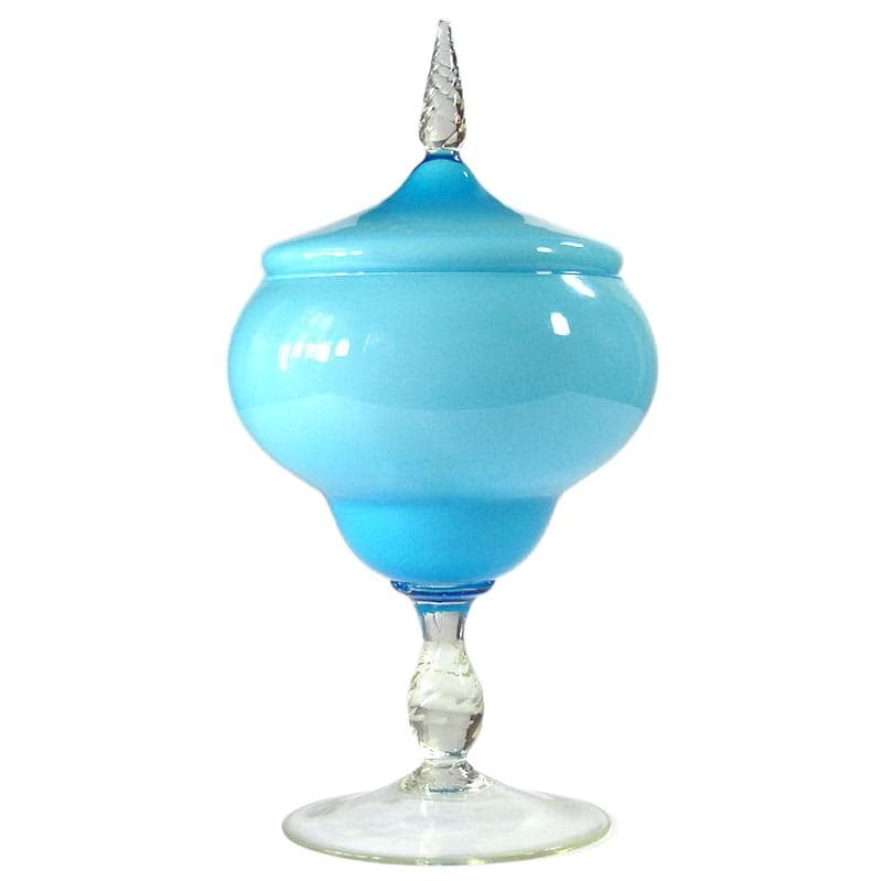 Błękitna bomboniera szklana, dla Opaline de Versailles, Francja, lata 60. - 4984